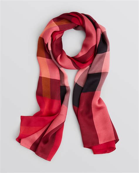 burberry printed silk oblong scarf